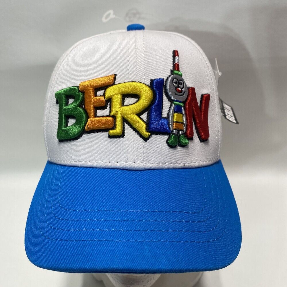 Berlin Germany Rainbow Embroidered Tourist Hat Cap Hook and Loop NWT
